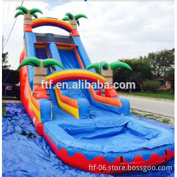 Tree shape children's inflatable water slides